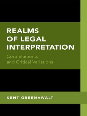 cover image of Realms of Legal Interpretation